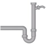 thumbnail of ECO SAVE Siphon Küchenspüle, Abfluss für Spüle Küche aus recyceltem Kunststoff, mit Anschluss für Geschirrspüler