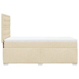 thumbnail of vidaXL Boxspringbett mit Matratze Creme 80x200 cm Stoff