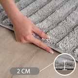 thumbnail of Carpetsale24 Teppich Läufer 60x110 cm Grau Hochflor Skandi Boho Karo Design Hoch-Tief Effekt Weicher Flauschig Pflegeleicht für Schlafzimmer, Flur