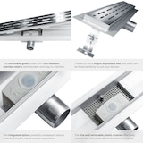 thumbnail of tectake canaletta di scarico per doccia in acciaio inox - 401272