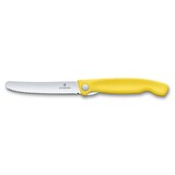 thumbnail of Victorinox swiss classic, coltello giallo pieghevole per verdure, tascabile lama dentata