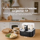 thumbnail of Emerio Smart Eierkoker Elektrisch - Voor 6 Eieren - 400W - spraakmeld. - Hard, zacht en medium gekookt tegelijk - EB-123177.12 - Eierkoker Zwart