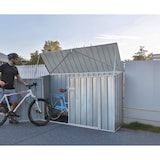 thumbnail of Caseta de jardim metálica FRASER 2 BIKE 1,7 m² – Abrigo de aço galvanizado cinzento para 2 bicicletas, montagem rápida SnapTite e portas duplas