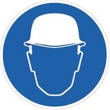 thumbnail of Schild Kopfschutz benutzen, Kunststoff, Ø 200 mm