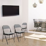 thumbnail of Sedia da conferenza / Sedia pieghevole / Sedia da visitatori TUDELA II Tessuto grigio chiaro hjh OFFICE