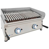 thumbnail of Churrasqueira a gás de pedra vulcânica industrial LUX WORLDMAI de 70 cm para restauração. Grelhador INOX de bancada para bar e restaurante.