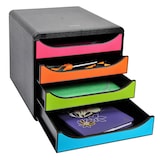 thumbnail of Exacompta 310498D Schubladenbox Big Box, 4 offene Schubladen, Iderama - Regenbogen
