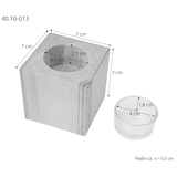 thumbnail of Zirben Teelicht Quaderform mit Glas 7x7x7 cm Holzdeko 40.10-013