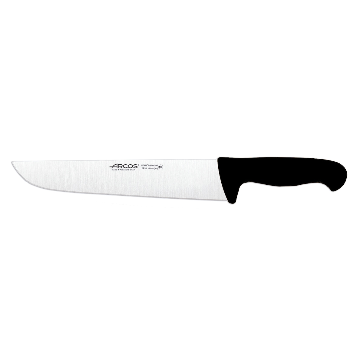 Arcos Serie 2900 - Metzgermesser Steakmesser - Klinge Nitrum Edelstahl 250 mm - HandGriff Polypropylen Farbe Schwarz