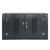 thumbnail of 2er-Fahrradgarage HWC-K64, Gerätehaus Fahrradbox mit Deckel, abschließbar Metall 121x202x100cm, anthrazit