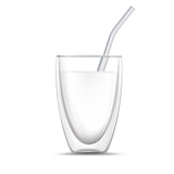 thumbnail of BEM 8-er Gläser Set: 4 x Doppelwandige Matcha Latte Macchiato Frappe Kaffeegläser, für heiße und kalte Getränke (je 440 ml) und 4 x Glasstrohhalme