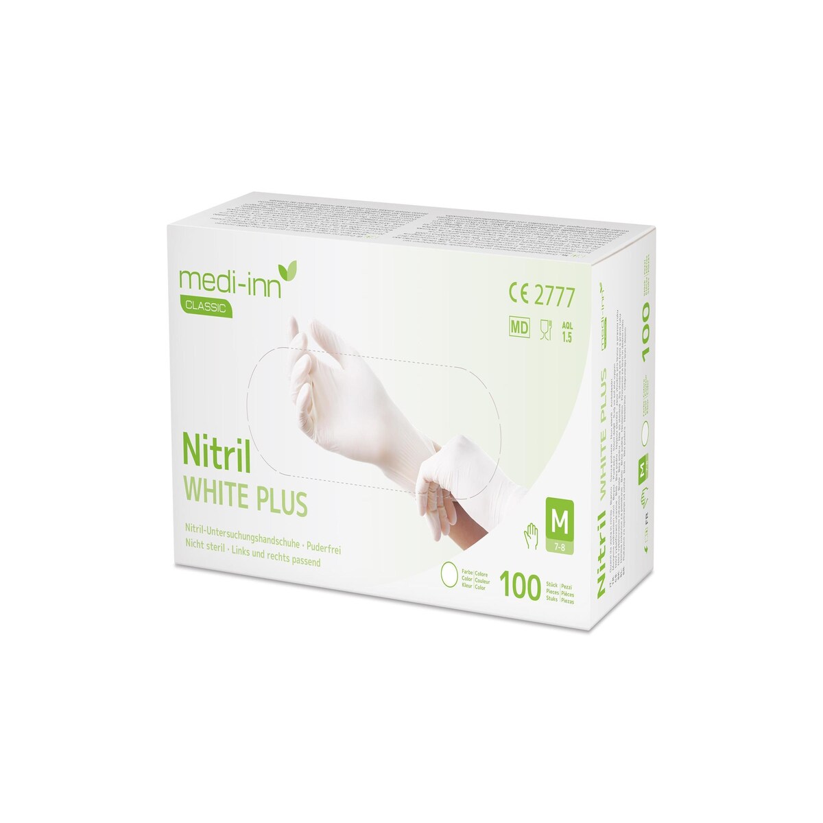 BodyProducts Medi-Inn Nitril White Plus - Gr. XL - puderfrei - 1000 Einmalhandschuhe