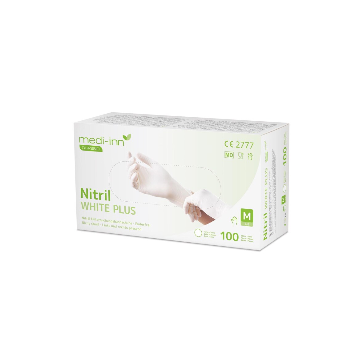 Medi-Inn Nitril White Plus - Gr. XL - puderfrei - 1000 Einmalhandschuhe