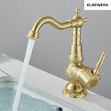 thumbnail of JULIAN | Torneira de banheiro alta vintage premium em ouro escovado | misturadora retrô de aço inox para pia independente - com torneira gastronomia