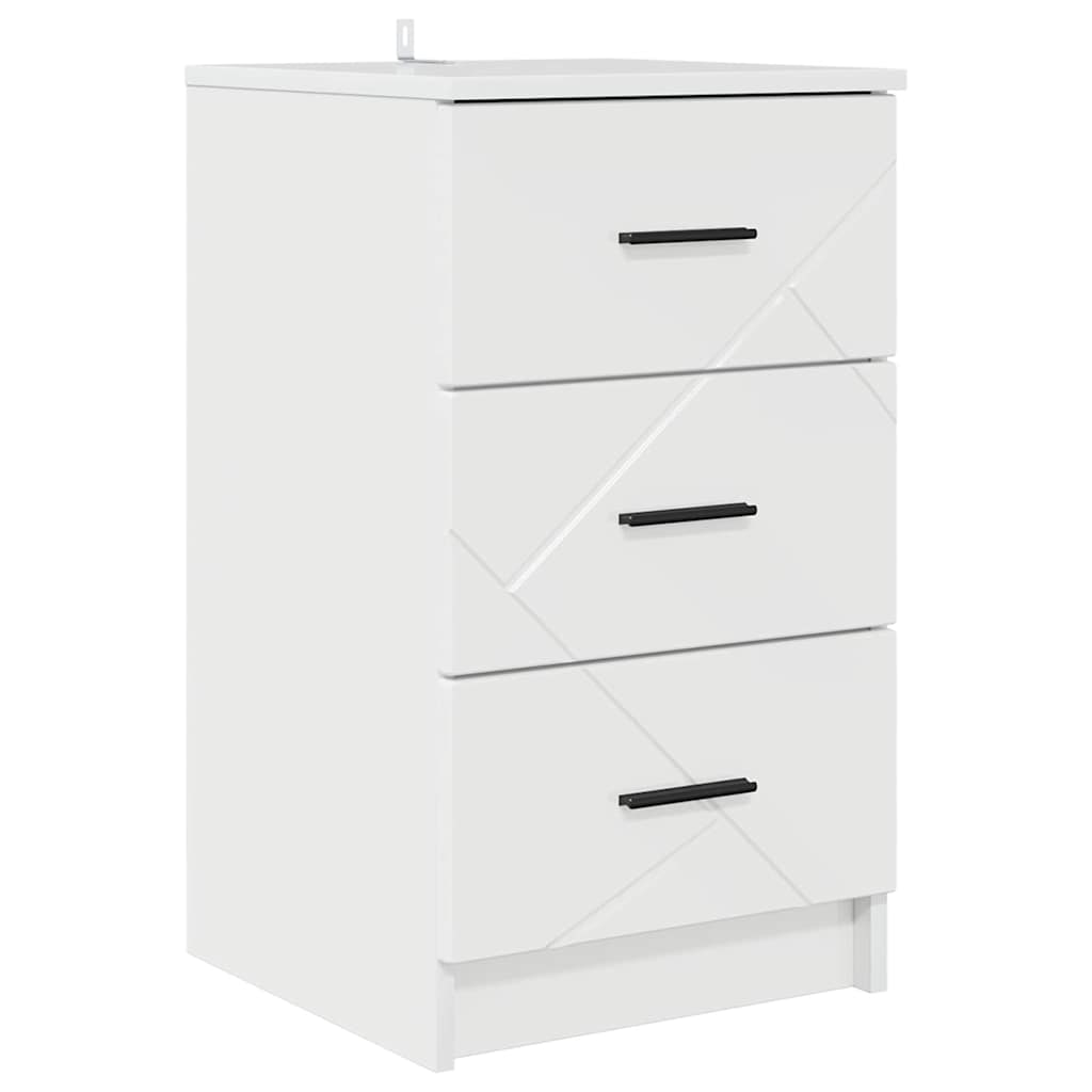 vidaXL Nachttisch Hochglanz-Weiß 38 x 38 x 66 cm Holzwerkstoff