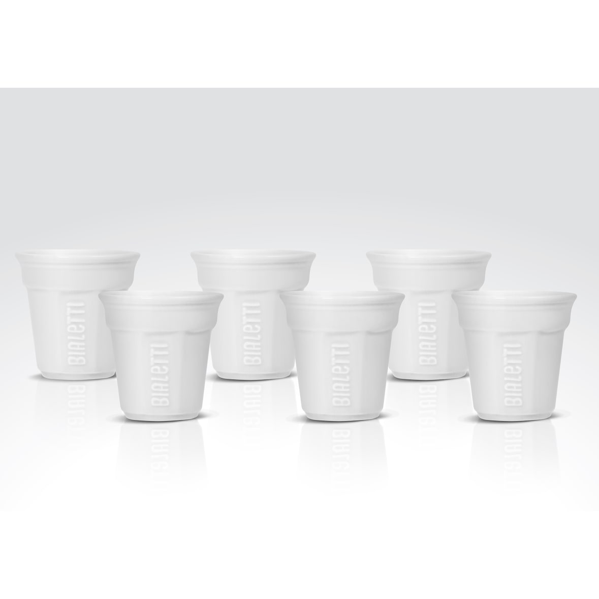 Bialetti Set de tasses à espresso blanc 6 pcs.