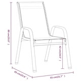 thumbnail of Stapelbare Gartenstühle Textilene| vidaXL : Farbe - Braun, Größe - 4 Stk.