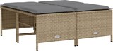 thumbnail of vidaXL Gartenhocker mit Kissen 4 Stk., Sitzhocker mit Stahlrahmen, Fußhocker für Garten Terrasse, Hocker Gartenmöbel, Beige Poly Rattan