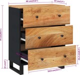 thumbnail of vidaXL Sideboard 60x33x75 cm Massivholz Akazie
