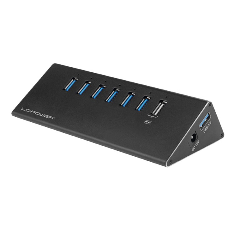LC Power LC-HUB-ALU-2B-7 6-fach USB 3.0-Hub, Aluminium