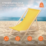 thumbnail of ECD Germany 10er Set Liegestuhl klappbar Gelb Holz, verstellbar 3 Positionen bis 120 kg, Sonnenliege Gartenliege Strandstuhl