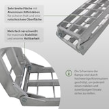 thumbnail of TRUTZHOLM 1 x Auffahrrampe klappbar 180 cm Traglast 340 kg Alu grau Riffelstab Verladerampe