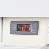 thumbnail of Cleiton® Vitrina Pastelera Expositora Refrigerada Vertical 4 Estantes 1 Puerta Blanca 100 Litros Ventilada | Vitrina Sobremesa Cristal Recto