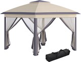 thumbnail of Carpa Plegable Exterior 3,3x3,3x2,88 m Altura Ajustable Cenador de Jardín con Doble Techo 4 Mosquiteras Extraíbles y Bolsa de Transporte para Fiestas