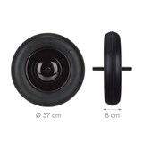 thumbnail of Relaxdays Schubkarrenrad 3.50-8, Vollgummireifen mit fester Achse, Stahlfelge, Ersatzrad Schubkarre, 100 kg, schwarz