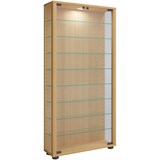 thumbnail of VCM Standvitrine Lumo Buche H. 113 x B. 59 x T. 18 cm