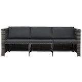 thumbnail of vidaXL 4-tlg. Garten-Lounge-Set mit Auflagen Poly Rattan Grau
