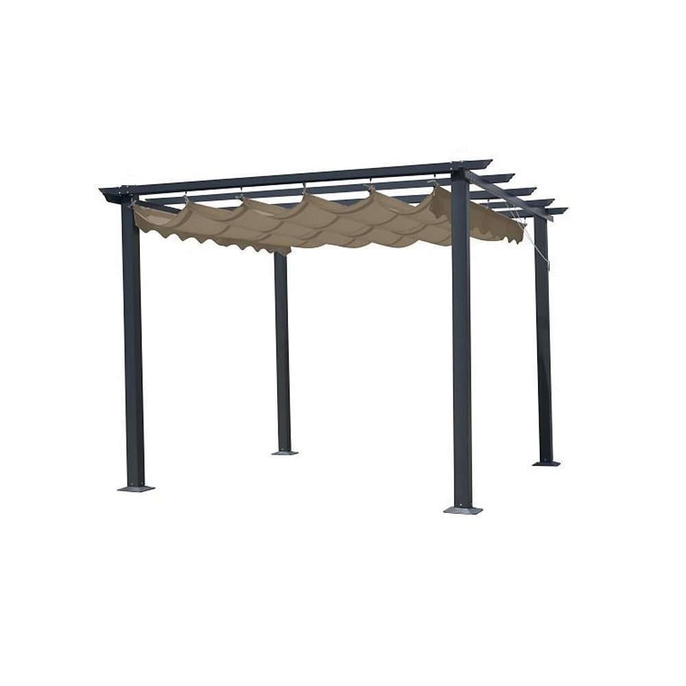 Pérgola Exterior de aluminio con toldo corredero 3x4 M