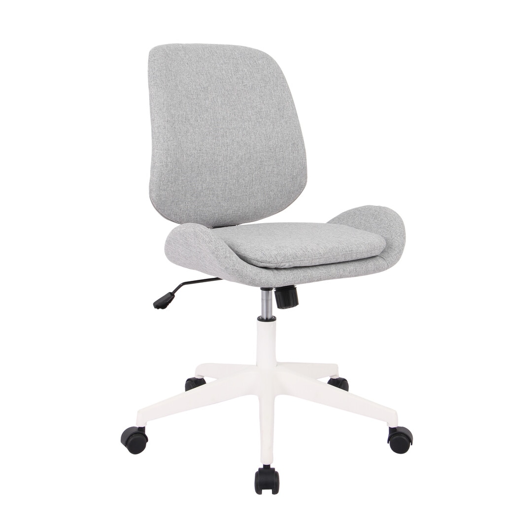 SIGMA Chaise de bureau EC507, tissu, hauteur d'assise réglable, gris/blanc