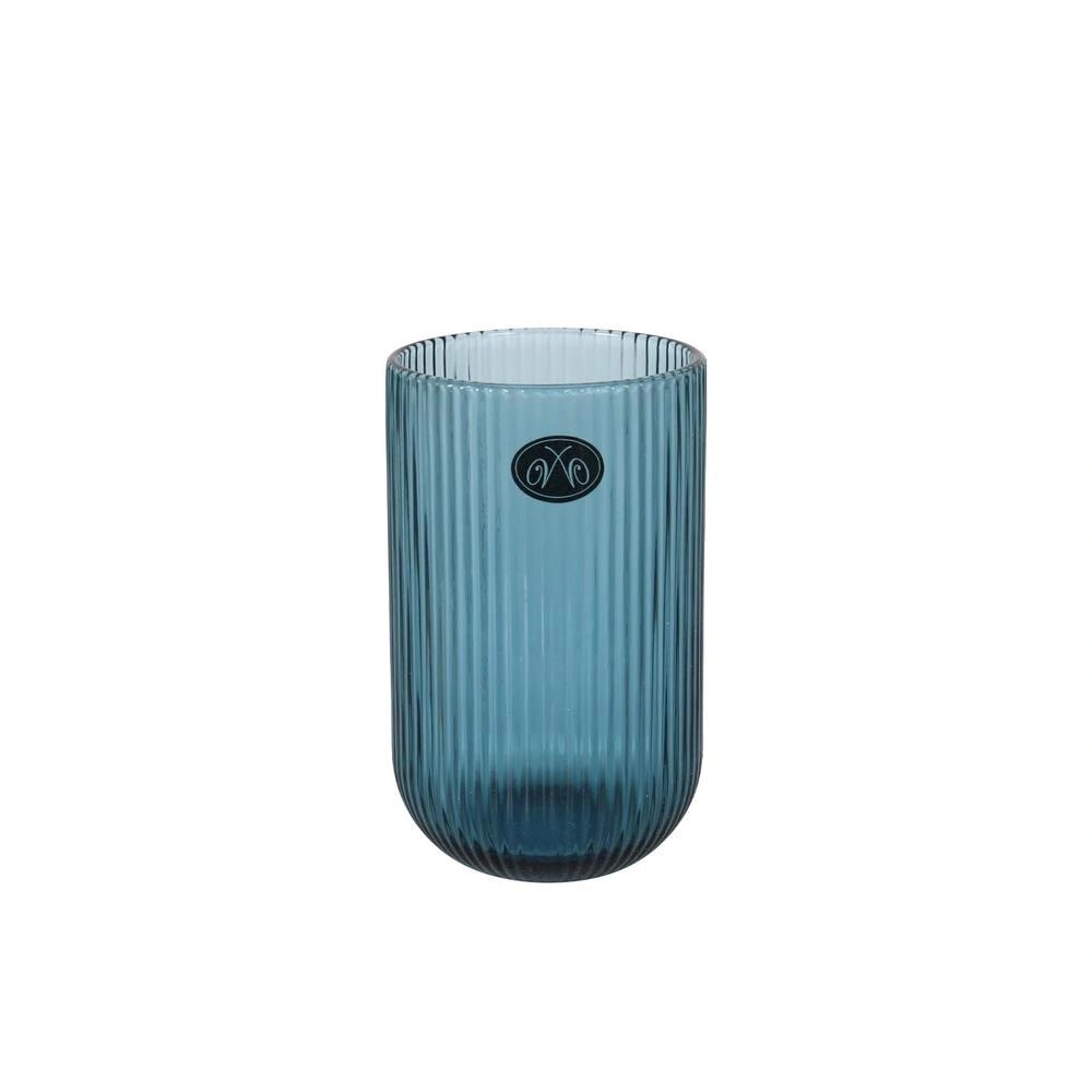 Viejo Valle - Vaso Alto Monterrey 430Cc Azul Vidrio Caja De 36 Uds