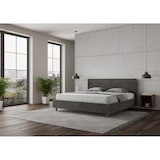 thumbnail of Letto Matrimoniale King size contenitore imbottito 180x190 microfibra grigio Adele