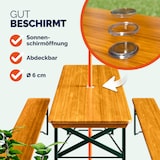 thumbnail of Casaria Bierzeltgarnitur 170 cm 1 Biertisch 2 Bierbänke Klappbar 3 tlg Festzeltgarnitur