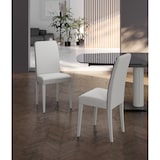 thumbnail of Anita - Cadeira de couro ecológico branca 2 peças