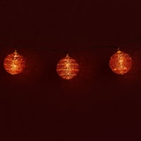 thumbnail of WellHome - 10er LED-Weihnachtslichterkette mit Dekokugeln in Rot und Weiß, ø5cm