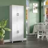 thumbnail of HOMCOM alacena de cocina nórdico mueble aparador de comedor armario de almacenamiento con 4 puertas y estantes ajustables antivuelco 60x30x171 cm