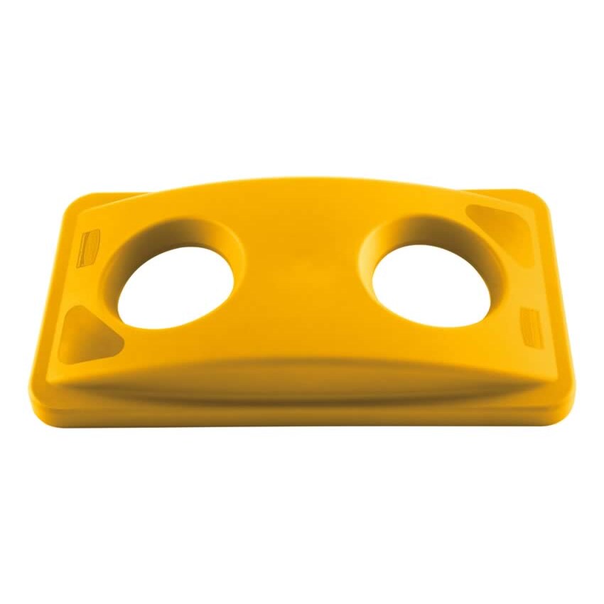 Rubbermaid Deckel für Slim Jim®-Sammler für Flaschen und Dosen zum Recyceln - Gelb