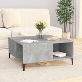 thumbnail of Table basse gris béton 80x80x36,5 cm bois d'ingénierie Modèle Ombre Nova Plus
