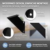 thumbnail of Regalhalterung Dreieck 2 Stück 20x20x3 cm Schwarz aus Metall