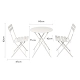 thumbnail of Albatros Bistroset 3-teilig Weiß Bistrotisch mit 2 Stühlen klappbare Stühle und Tisch aus robustem Metall optimal als Balkonmöbel Set oder Gartenmöbel