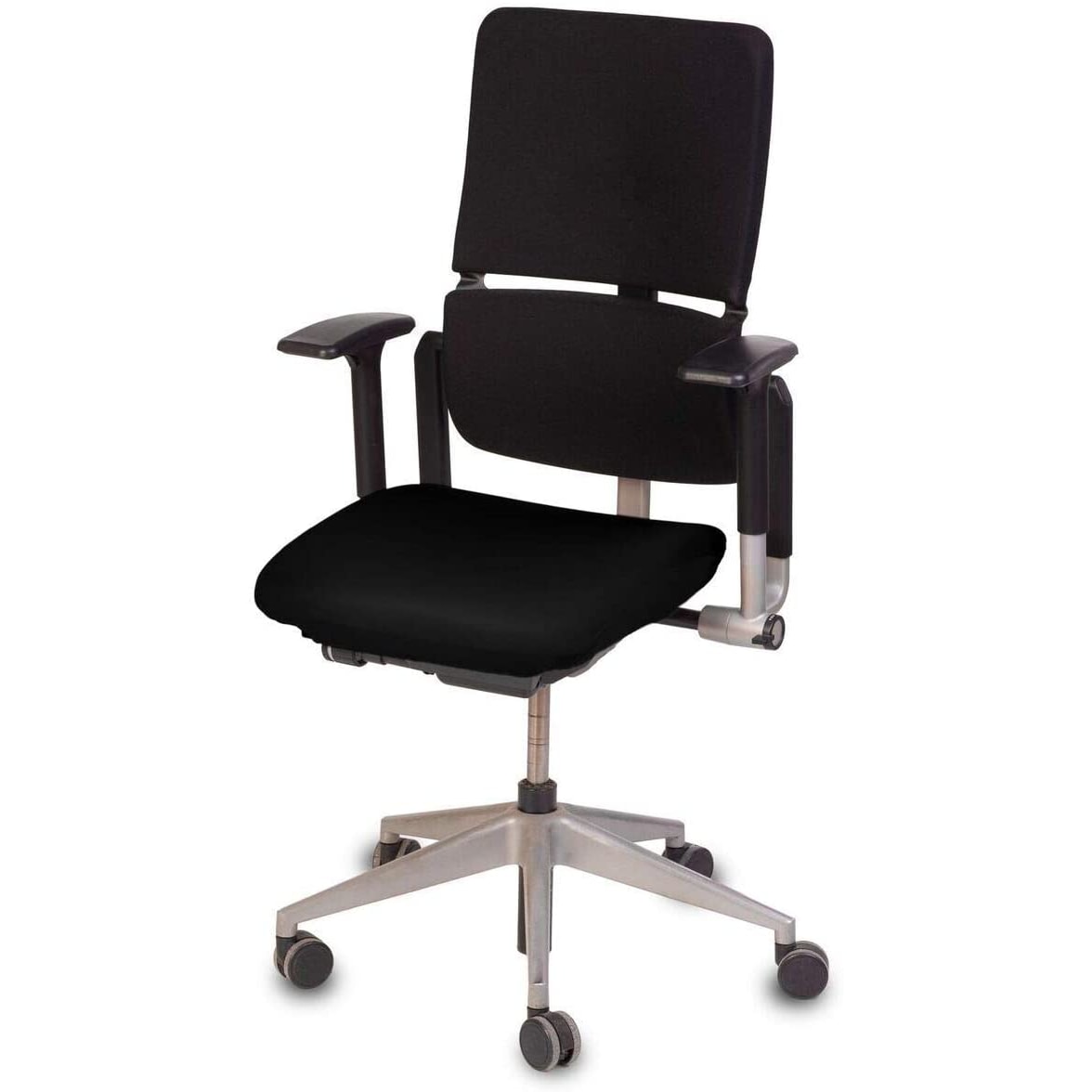 TexDeko Bezug für Bürostuhl - Husse für Bürodrehstuhl & Schreibtischstuhl, Chefsessel, Bürosessel one Size fits All (schwarz)