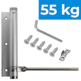 thumbnail of Stangentürschließer UNIVERSAL Türschließer Automatik Türfeder Federschließer bis 55 KG Silber