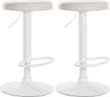 thumbnail of Décoshop26 - Set aus 2 schlichten Barhockern mit weißem Kunststoffsitz und weißem Metallgestell TDB10683