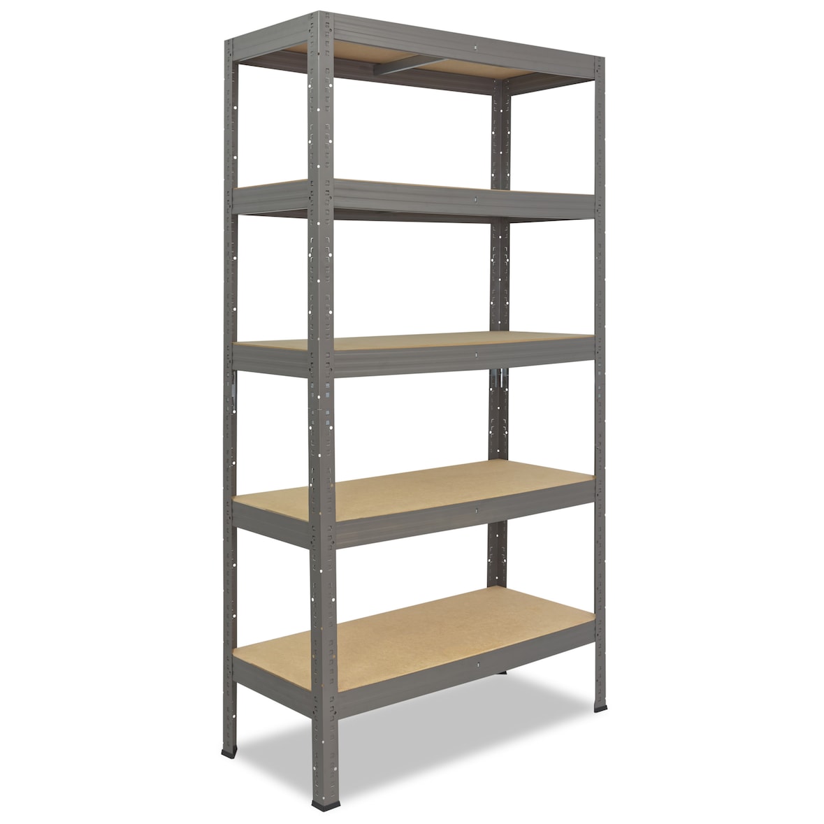shelfplaza PRO 200x110x45 cm Schwerlastregal in grau mit 5 Böden und 200 kg Traglast pro Boden