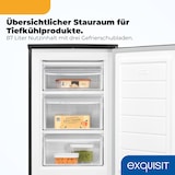 thumbnail of Exquisit Gefrierschrank GS81-040B inoxlook-az | 87 l Nutzinhalt, Energieeffizienzklasse B, 37 dB, 3 Gefrierschubladen, 4-Sterne-Gefrierteil