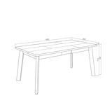 thumbnail of Esstisch, Küche, Esszimmer, 168x90x75cm, Für 8 Personen, Holzbeine, Moderner Stil, Schwarz und Eiche _ 395_10