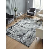 thumbnail of Teppich Velours zeitgenössisch | 200x290cm, 1,1cm Florhöhe, 1,6cm Gesamthöhe | Anthrazit | Schimmernde Details | PARMA-Felino | Kadima Design